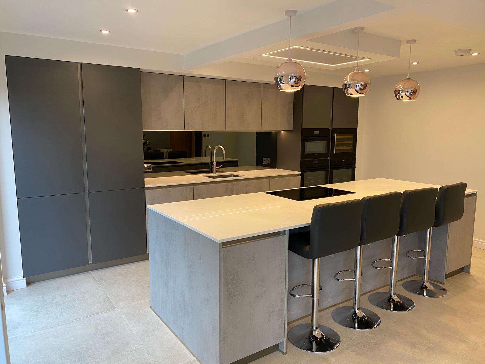 Customer Kitchen Project 10 - Modern Kitchen Island & Seating
