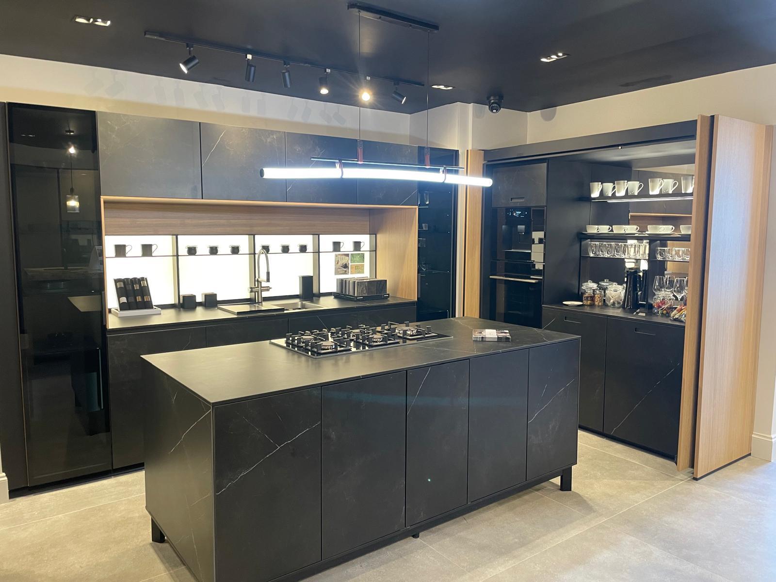Warrington Showroom Display 1 - Architectural Kitchen Island and Tall Cabinetry